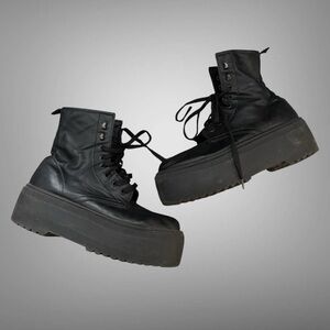 Asos Black Platform Ankle Boots